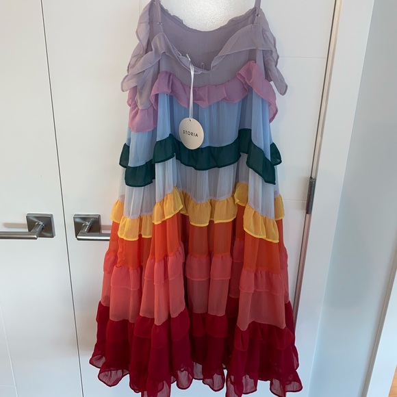 Rainbow ruffle dress - Picture 4 of 5